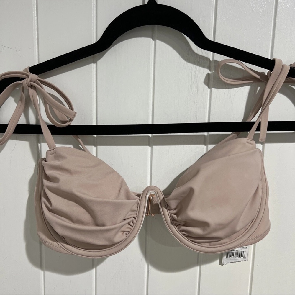 Shade and Shore String Bikini Top Underwire Padded Support Size 32B